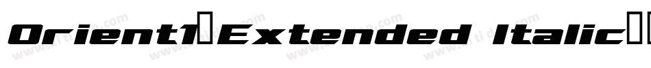 Orient1-Extended Italic字体转换